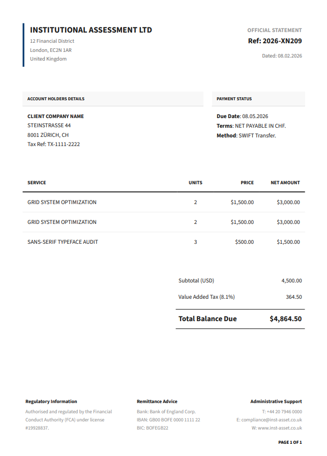 Invoice — Corporate